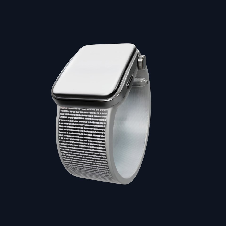 Smartwatch Model Pack with Detailed Strap and Screen Elements